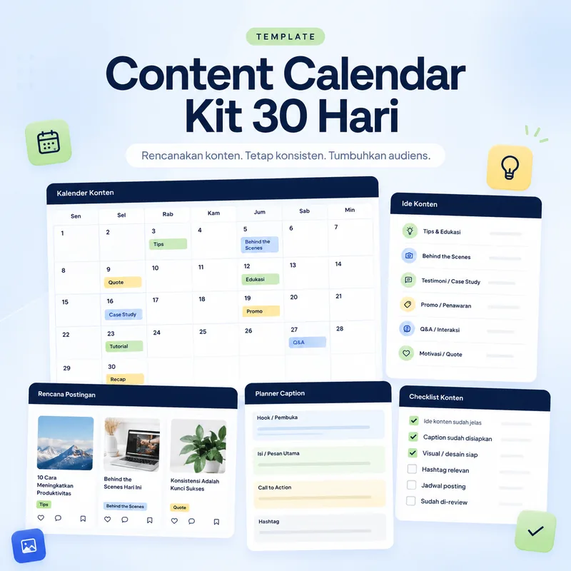 Content Calendar Kit 30 Hari